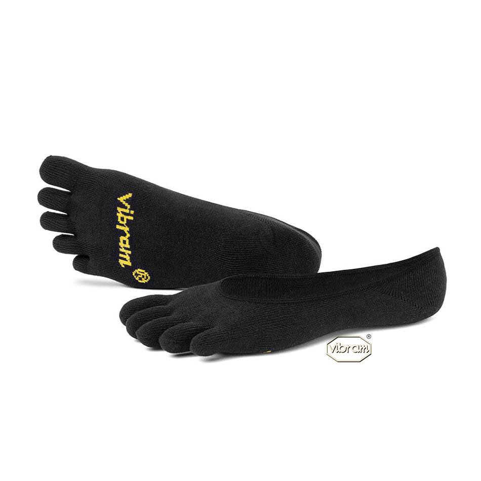 Men's Vibram 5TOE Ghost Socks Black | AUS07