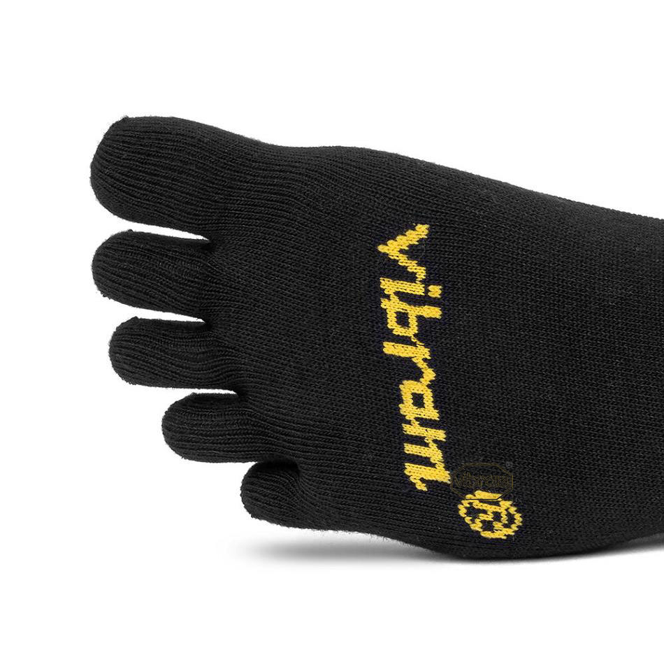 Men's Vibram 5TOE Ghost Socks Black | AUS07