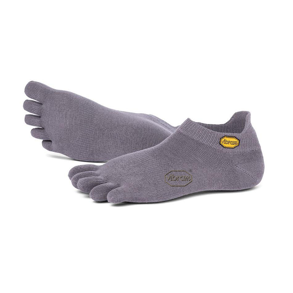 Men's Vibram 5TOE No Show Socks Grey | AUS79