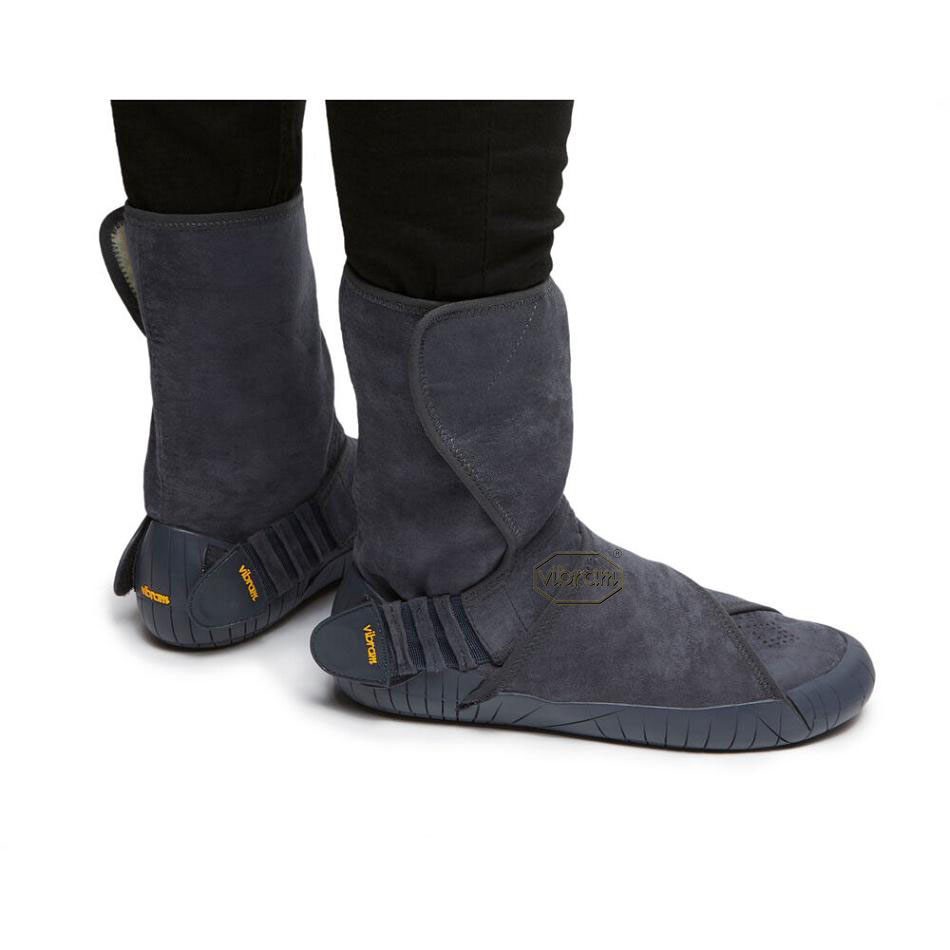 Men's Vibram Furoshiki Eastern Traveler Mid Boots Grey | AUP08