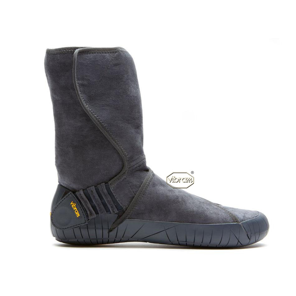 Men's Vibram Furoshiki Eastern Traveler Mid Boots Grey | AUP08