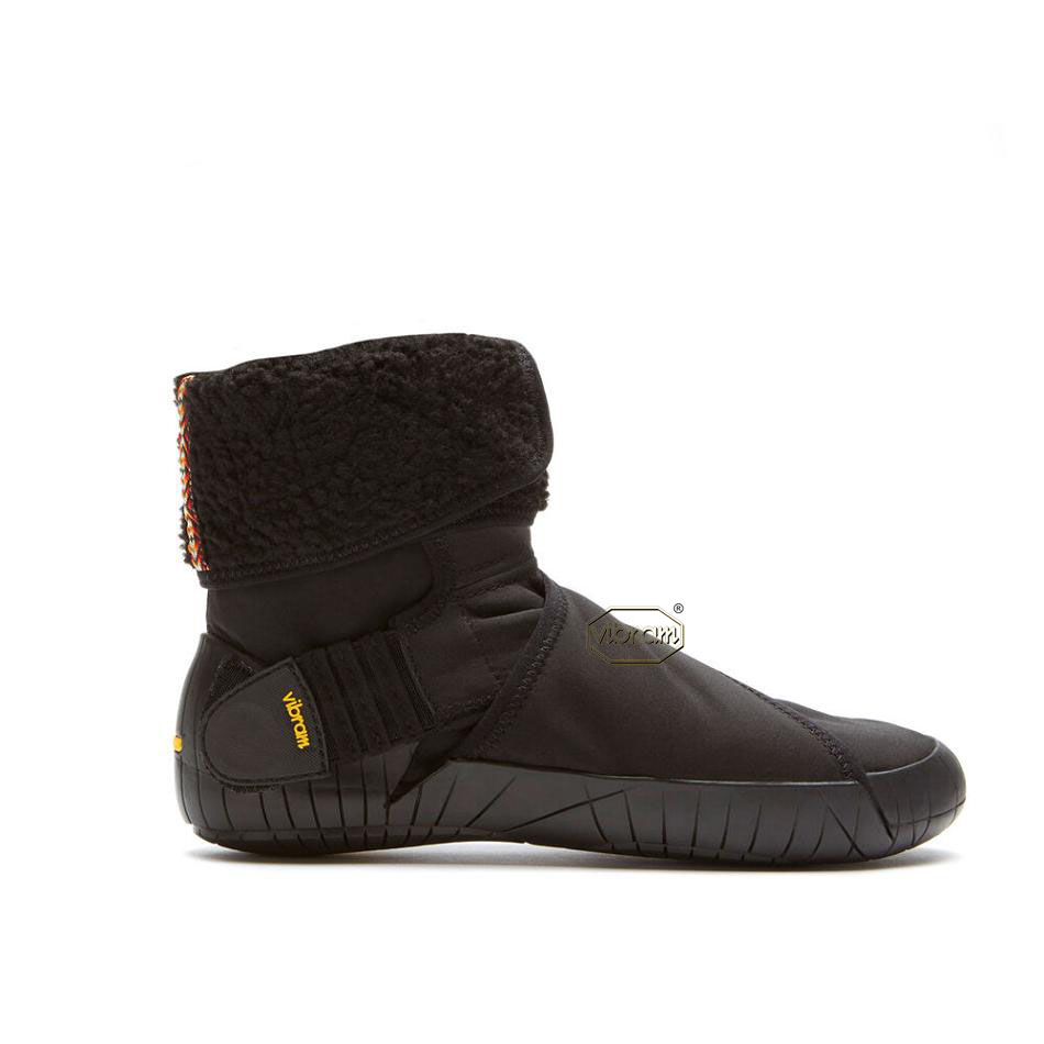 Men\'s Vibram Furoshiki New Yorker Mid Boots Black | AUD35