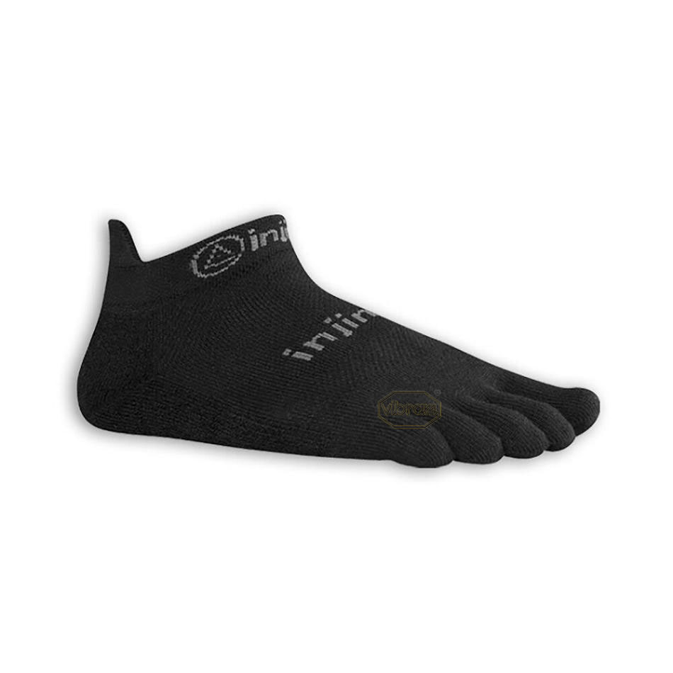 Men\'s Vibram Injinji No-Show Socks Black | AUE03