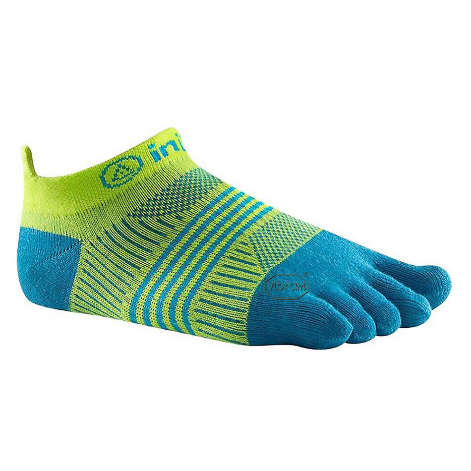 Men\'s Vibram Injinji W\'s Run Lightweight Socks Green / Turquoise | AUG85