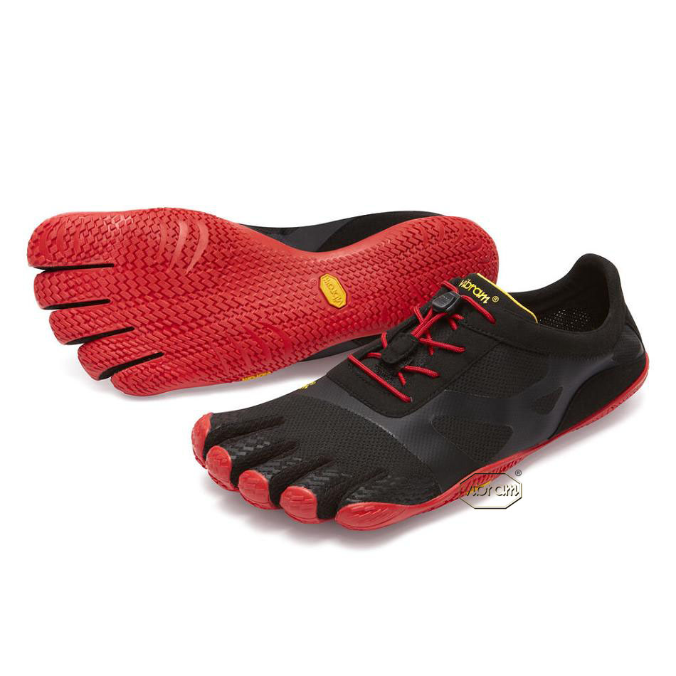 Men\'s Vibram KSO EVO Training Shoes Black / Red | AUT02