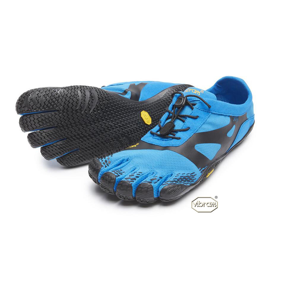 Men\'s Vibram KSO EVO Training Shoes Blue / Black | AUX91