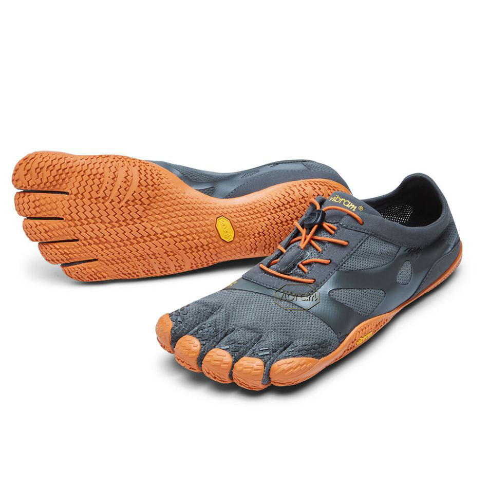 Men\'s Vibram KSO EVO Training Shoes Grey / Orange | AUH62