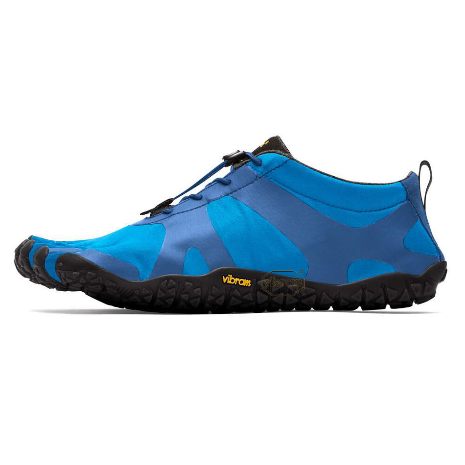 Men's Vibram V-Alpha Hiking Shoes Blue / Black | AUF84