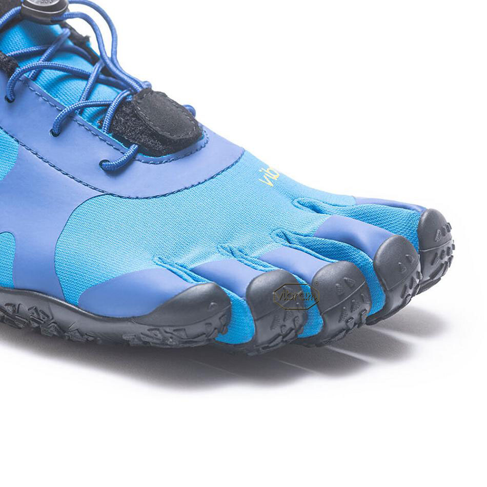 Men's Vibram V-Alpha Hiking Shoes Blue / Black | AUF84