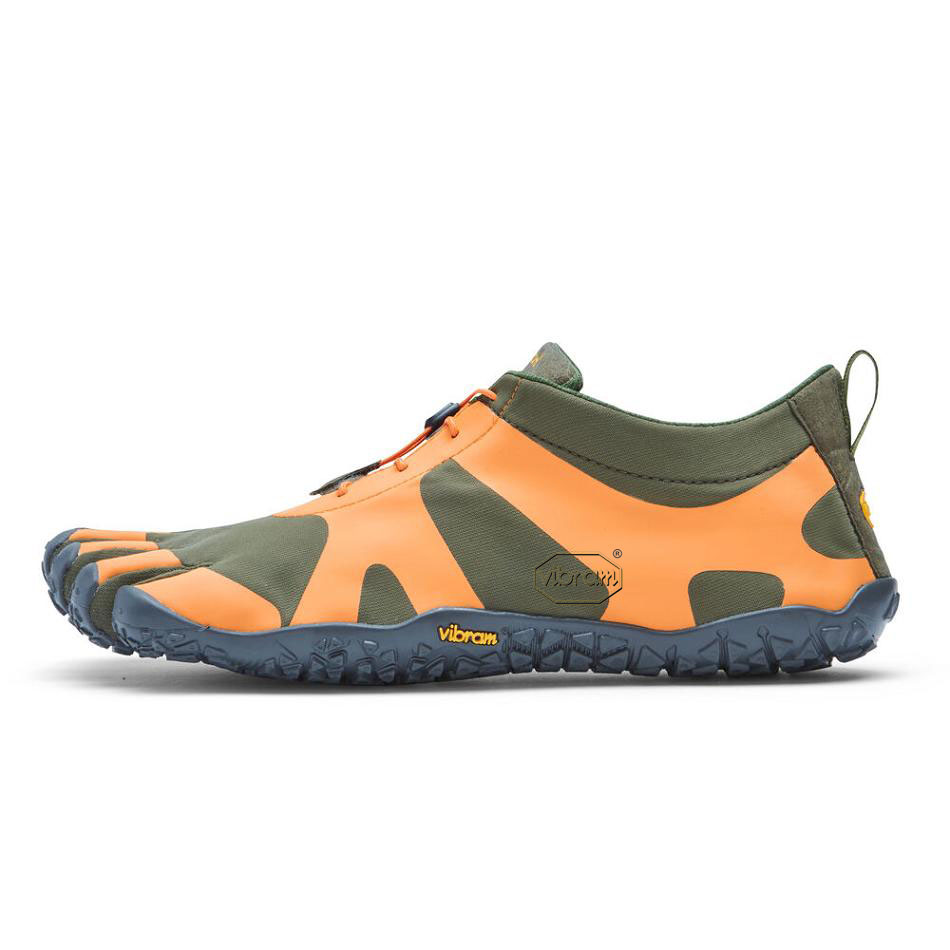 Men's Vibram V-Alpha Trail Running Shoes Orange / Grey | AUM42