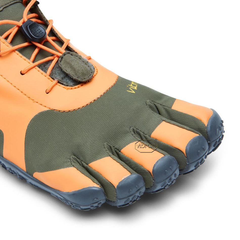 Men's Vibram V-Alpha Trail Running Shoes Orange / Grey | AUM42