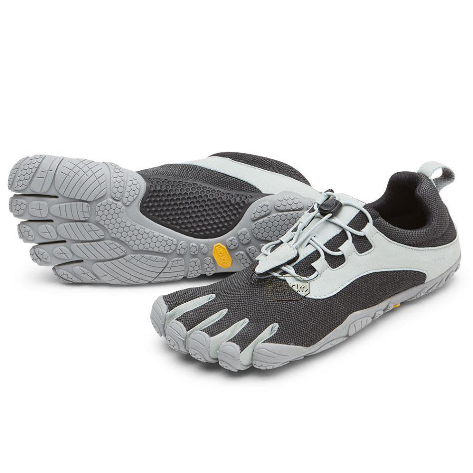 Men\'s Vibram V-Run Retro Running Shoes Black / Grey | AUW47