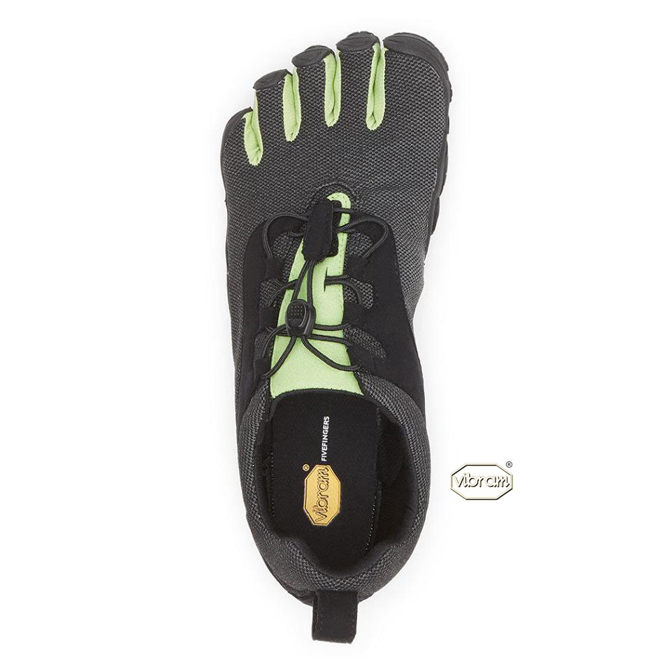 Men's Vibram V-Run Retro Training Shoes Black / Green / Black | AUD29