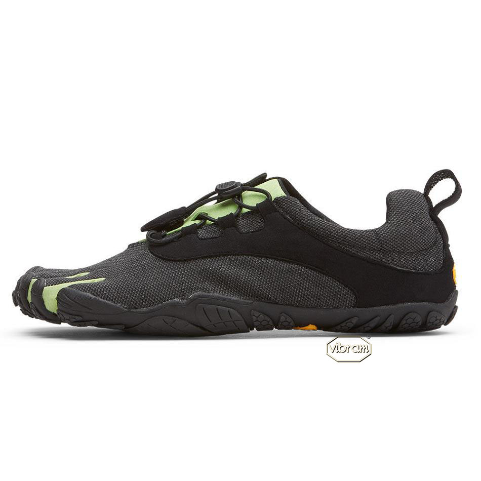 Men's Vibram V-Run Retro Training Shoes Black / Green / Black | AUD29