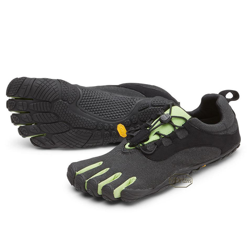 Men\'s Vibram V-Run Retro Training Shoes Black / Green / Black | AUD29