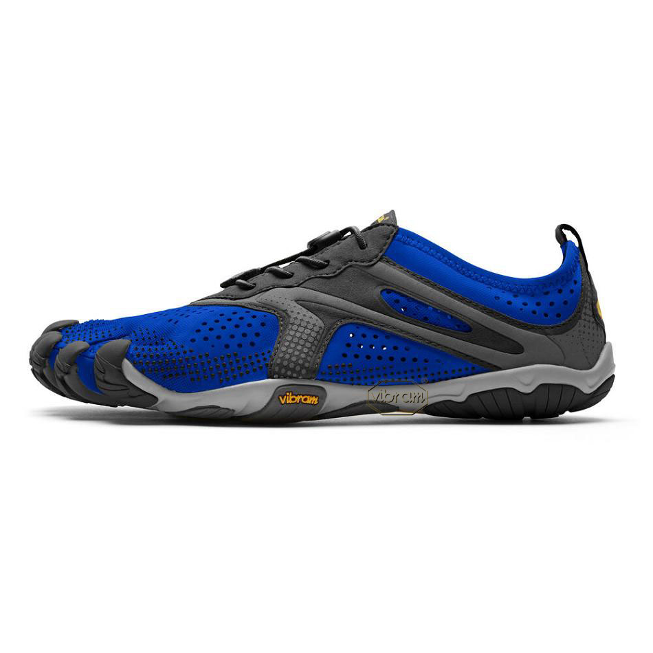 Men's Vibram V-Run Running Shoes Blue / Black | AUG07