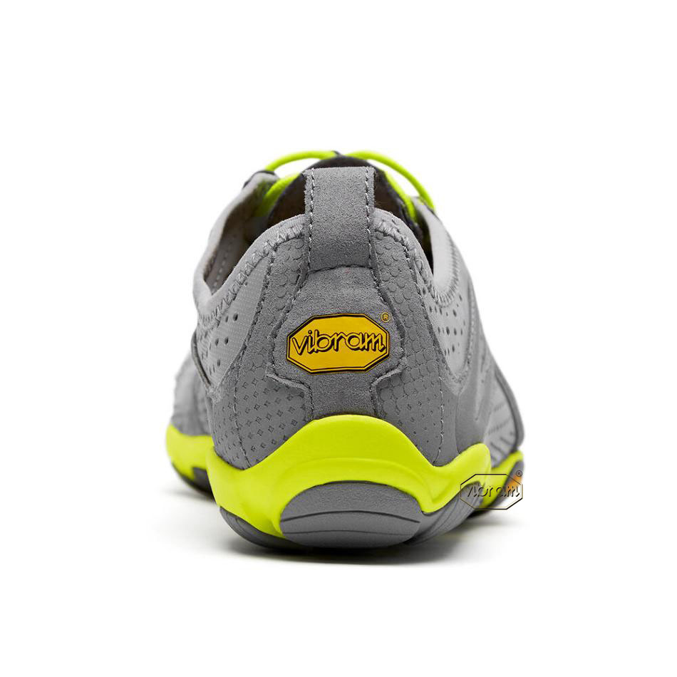 Men's Vibram V-Run Running Shoes Grey / Yellow | AUP77