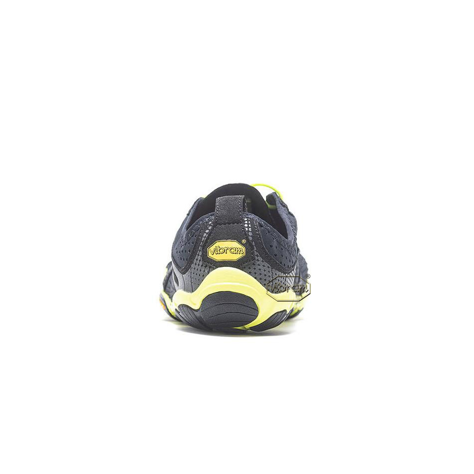 Men's Vibram V-Run Training Shoes Black / Yellow | AUH11