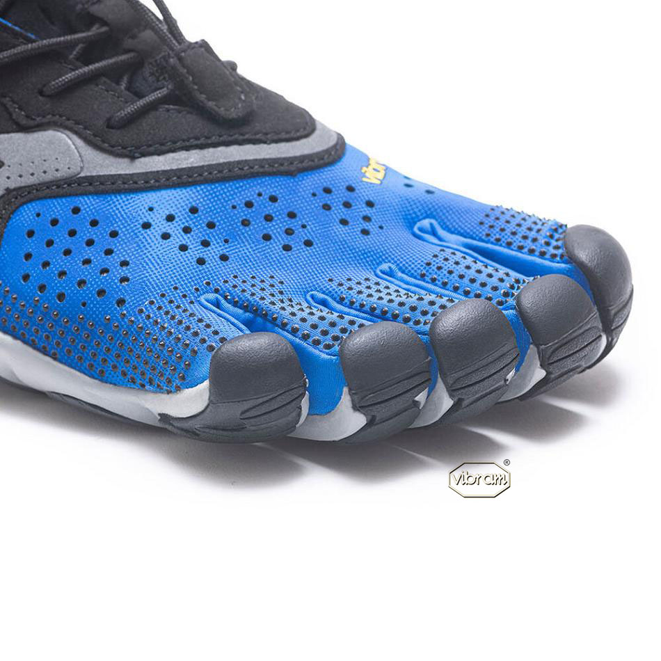 Men's Vibram V-Run Training Shoes Blue / Black | AUV39