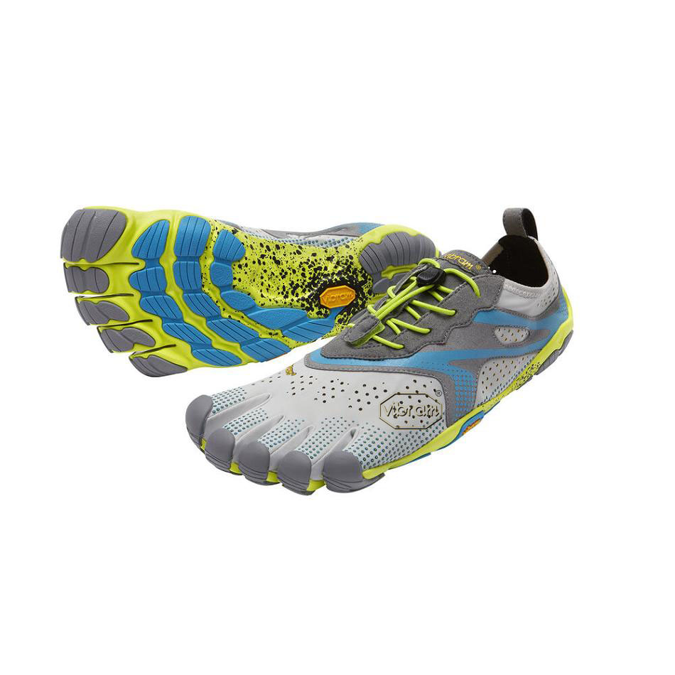 Men\'s Vibram V-Run Training Shoes Grey / Blue | AUR46