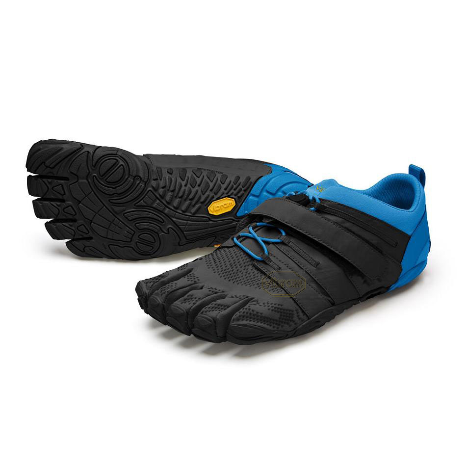 Men\'s Vibram V-Train 2.0 Training Shoes Black / Blue | AUQ46