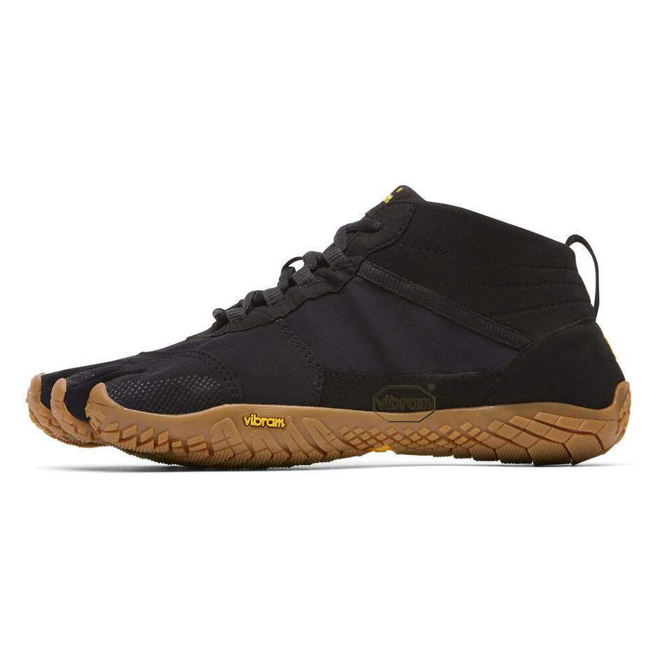 Men's Vibram V-Trek Casual Shoes Black | AUY72