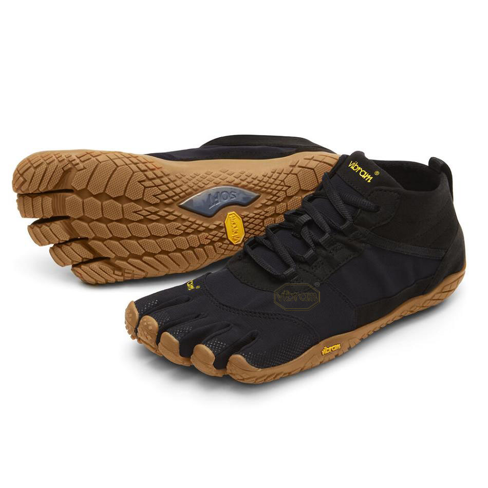 Men\'s Vibram V-Trek Casual Shoes Black | AUY72