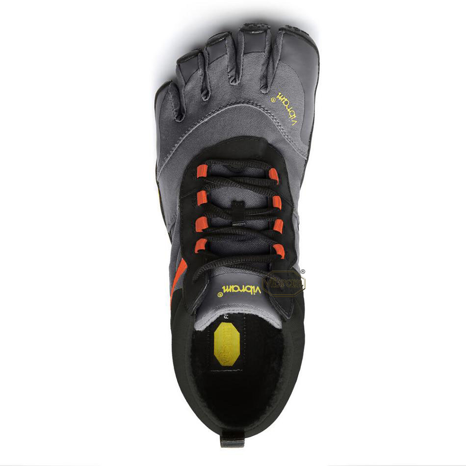 Men's Vibram V-Trek Insulated Casual Shoes Black / Grey / Red | AUH35