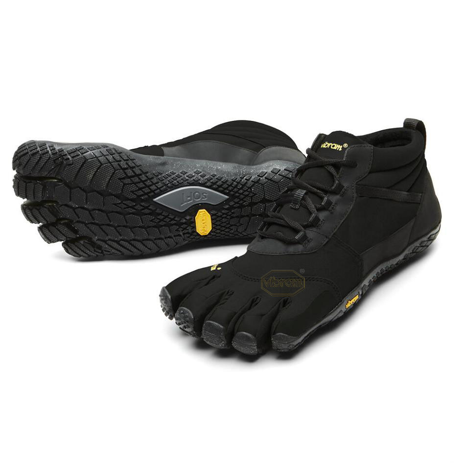 Men\'s Vibram V-Trek Insulated Hiking Shoes Black | AUR22