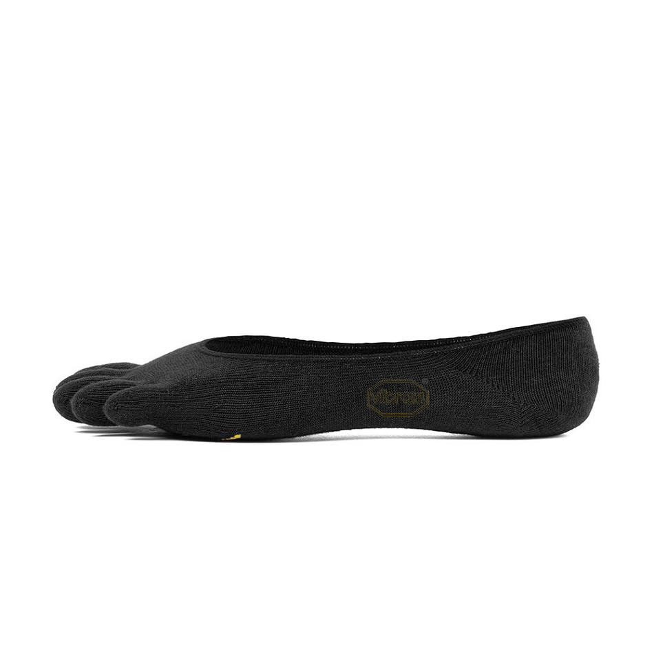 Women\'s Vibram 5TOE Ghost Socks Black | AUY06