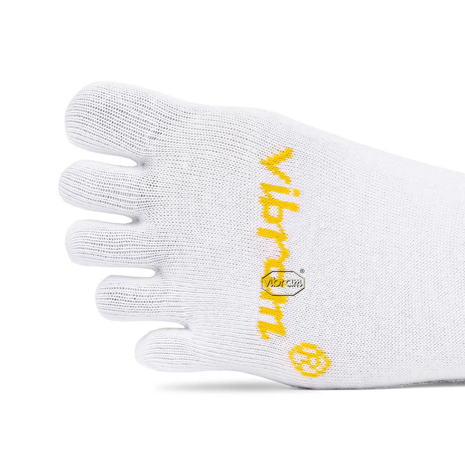 Women's Vibram 5TOE Ghost Socks White | AUU73