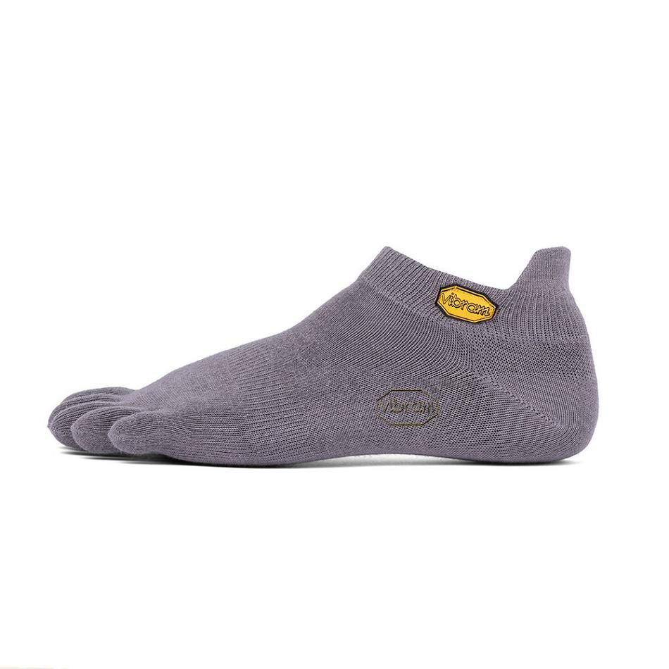 Women\'s Vibram 5TOE No Show Socks Grey | AUK10