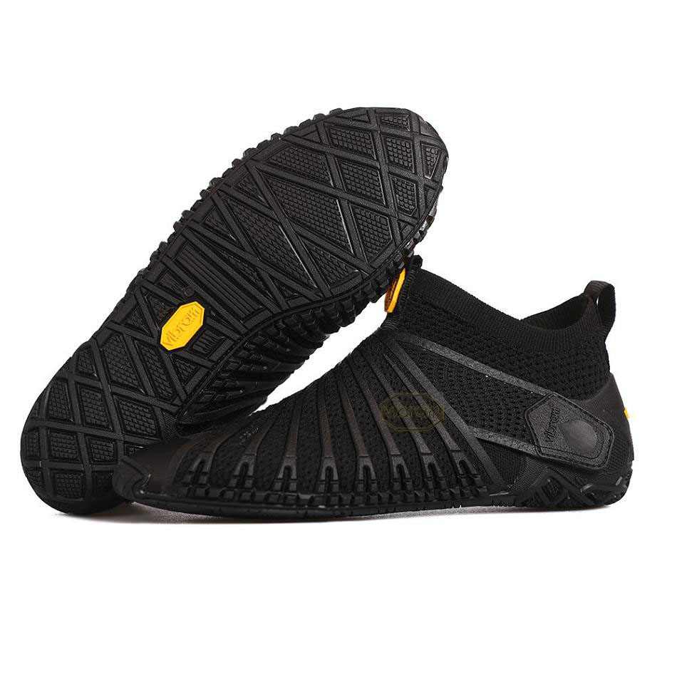 Women\'s Vibram Furoshiki Knit High Shoes Black | AUD56