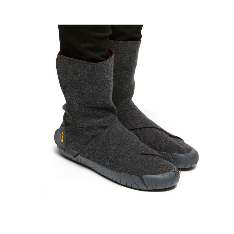 Women's Vibram Furoshiki Russian Felt Mid Boots Grey | AUB40