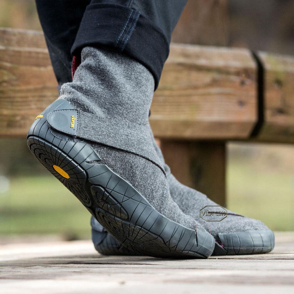 Women's Vibram Furoshiki Russian Felt Mid Boots Grey | AUB40