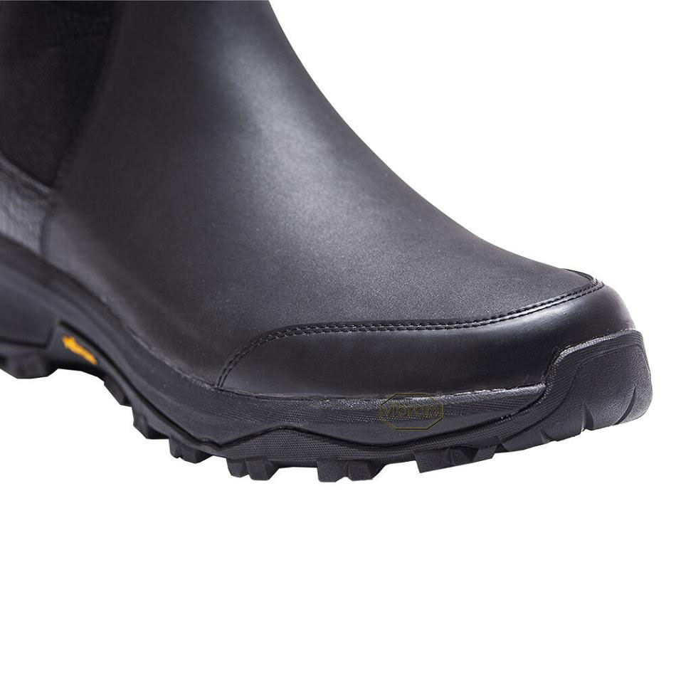 Women's Vibram Luxury Rubber Boots Black | AUP80