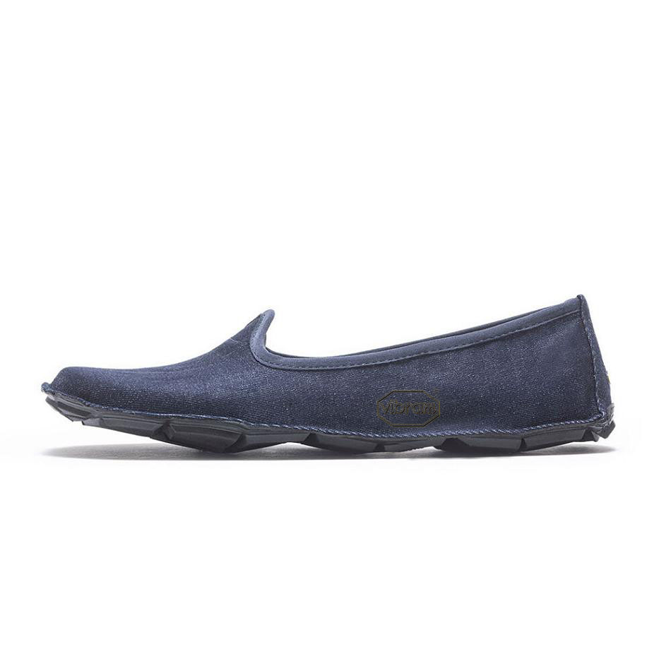 Women's Vibram One Quarter Canvas Shoes Blue | AUE45