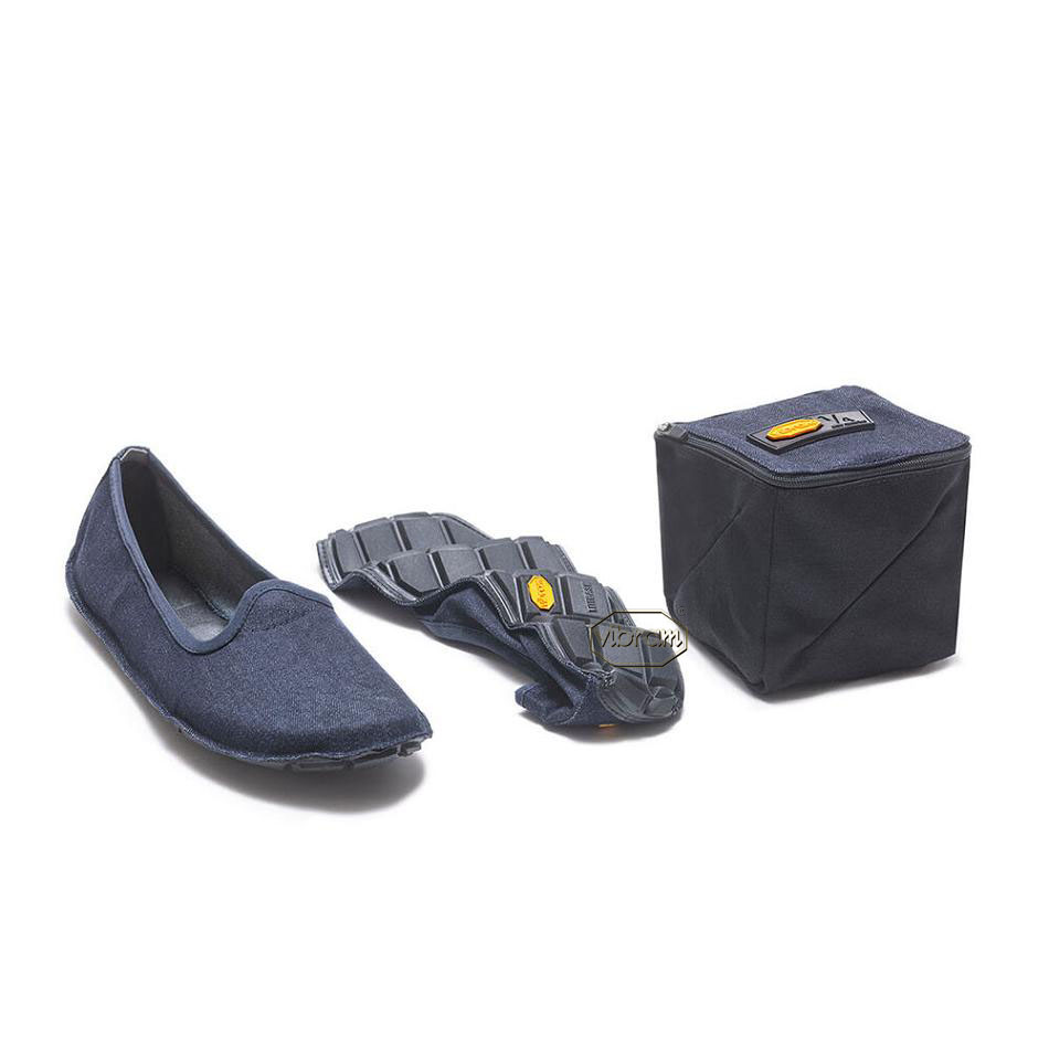 Women's Vibram One Quarter Canvas Shoes Blue | AUE45