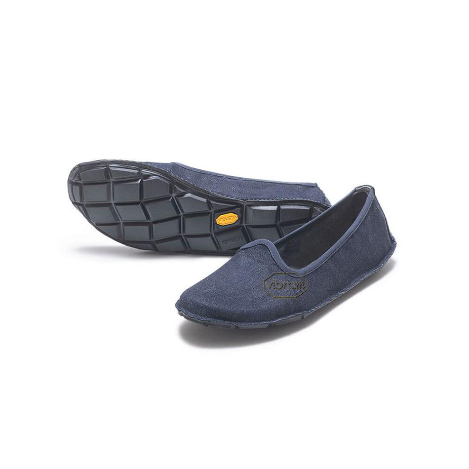 Women\'s Vibram One Quarter Jeans Shoes Dark Blue / Black | AUA78