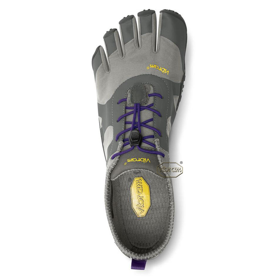 Women's Vibram V-Alpha Trail Running Shoes Grey / Purple | AUF57