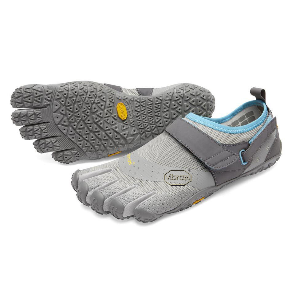 Women\'s Vibram V-Aqua Water Shoes Light Grey / Blue | AUS82