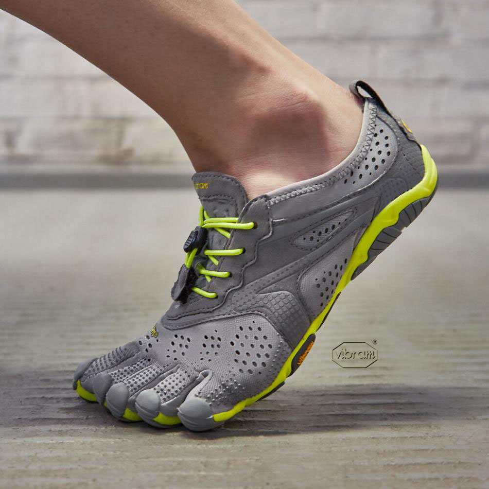 Women's Vibram V-Run Running Shoes Grey / Yellow | AUM66