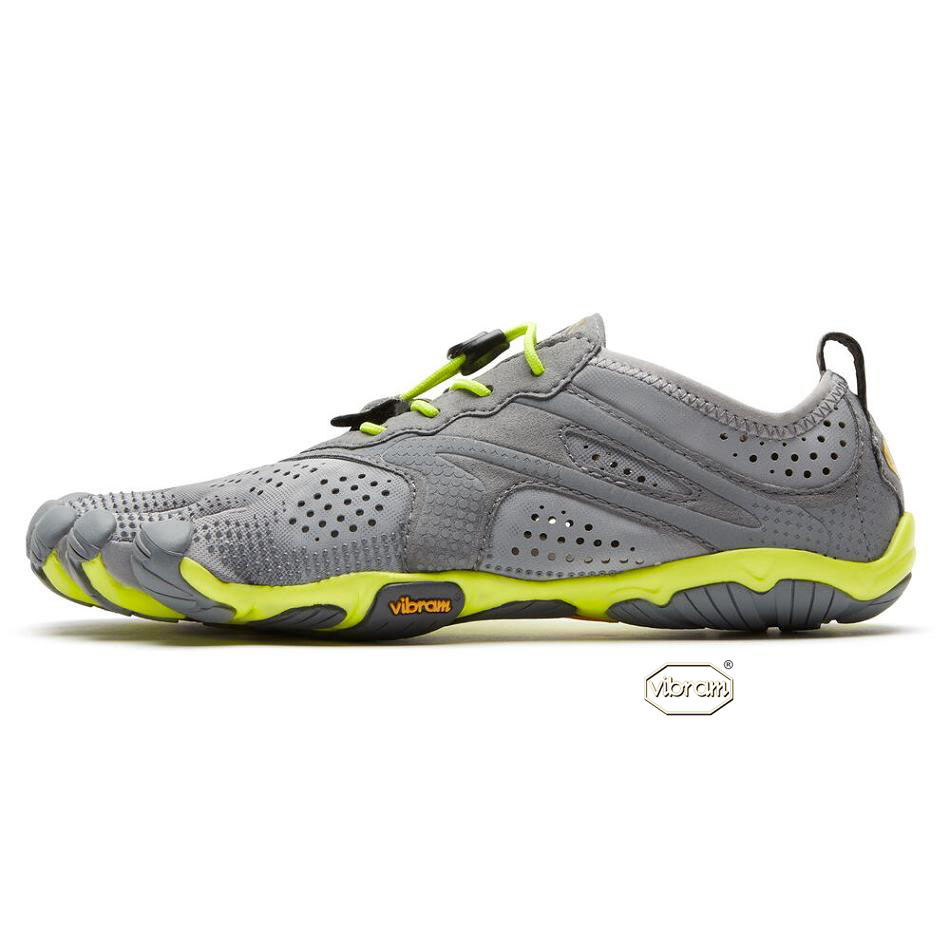 Women's Vibram V-Run Running Shoes Grey / Yellow | AUM66