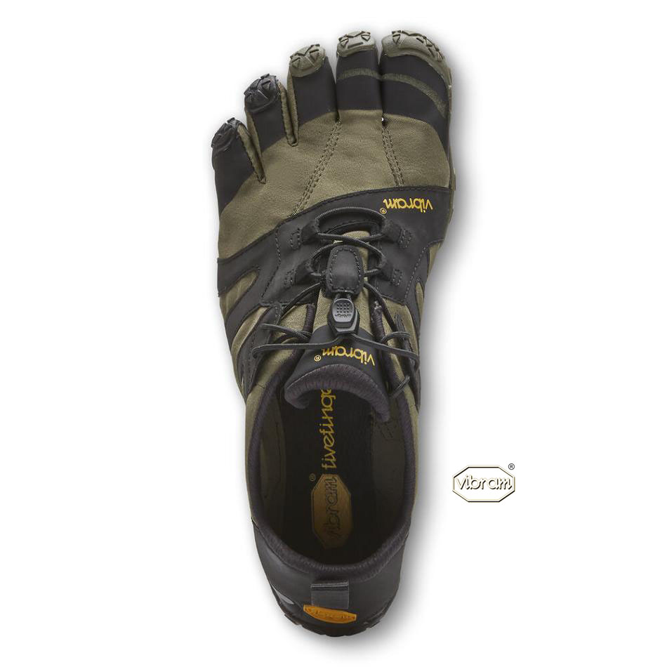 Women's Vibram V-Trail 2.0 Running Shoes Dark Green / Black | AUS76