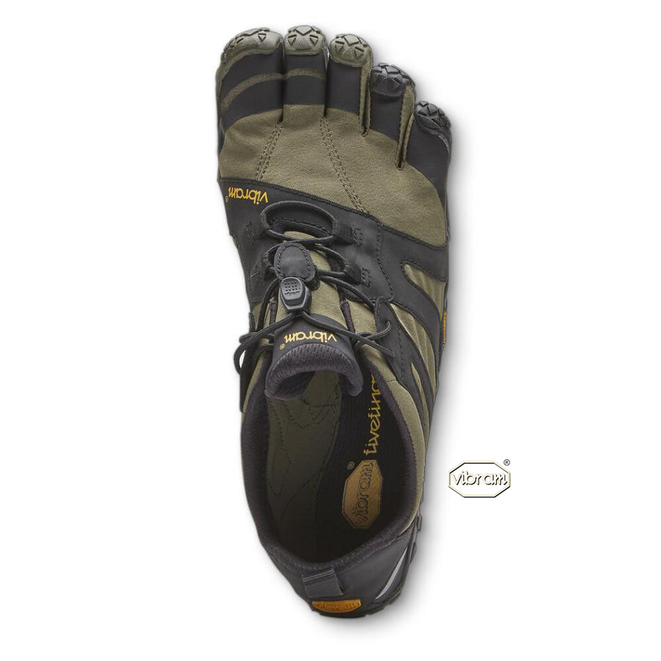 Women's Vibram V-Trail 2.0 Running Shoes Dark Green / Black | AUS76