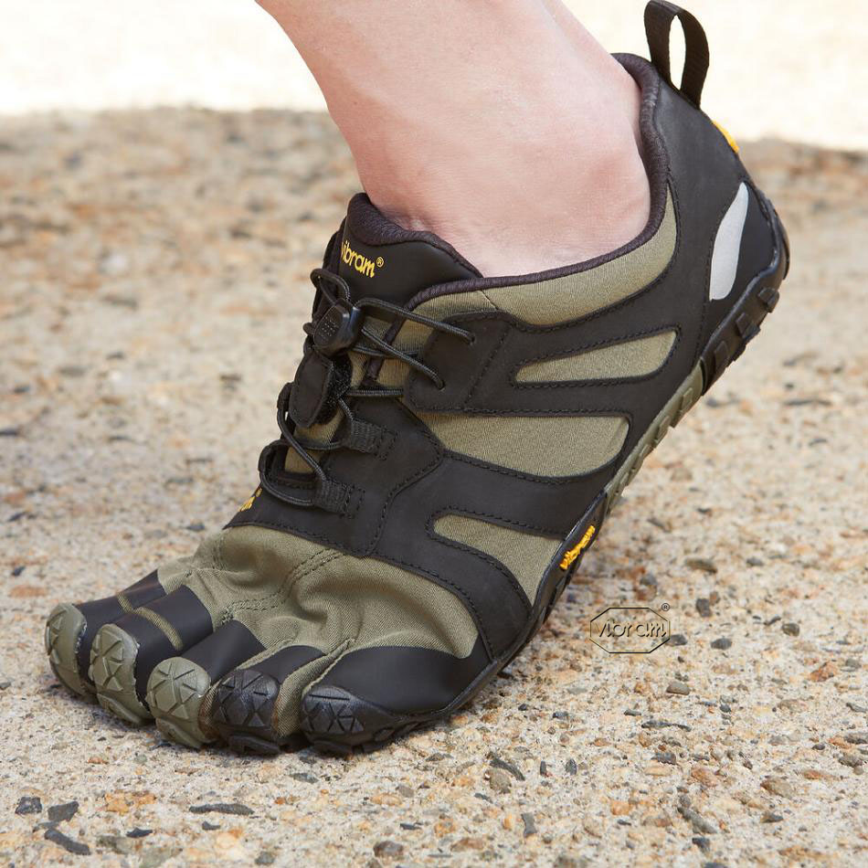 Women's Vibram V-Trail 2.0 Running Shoes Dark Green / Black | AUS76