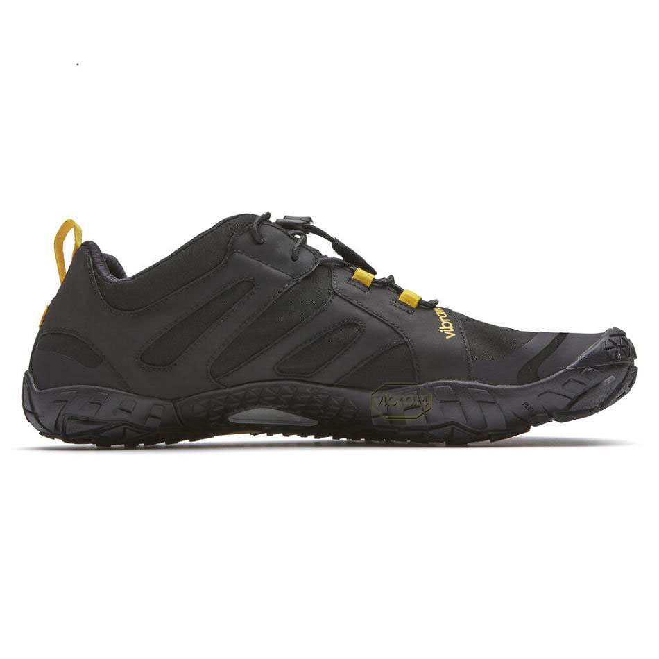 Women's Vibram V-Trail 2.0 Running Shoes Black / Yellow | AUY51