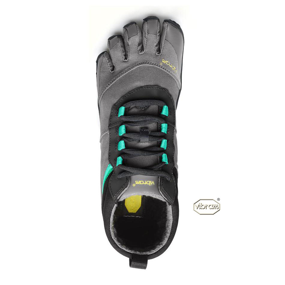 Women's Vibram V-Trek Insulated Casual Shoes Black / Grey / Green | AUR49