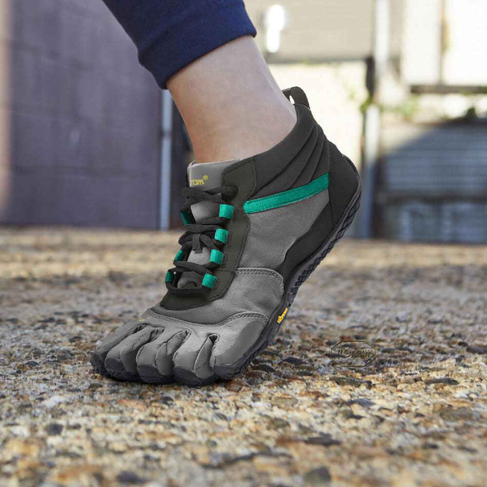 Women's Vibram V-Trek Insulated Casual Shoes Black / Grey / Green | AUR49