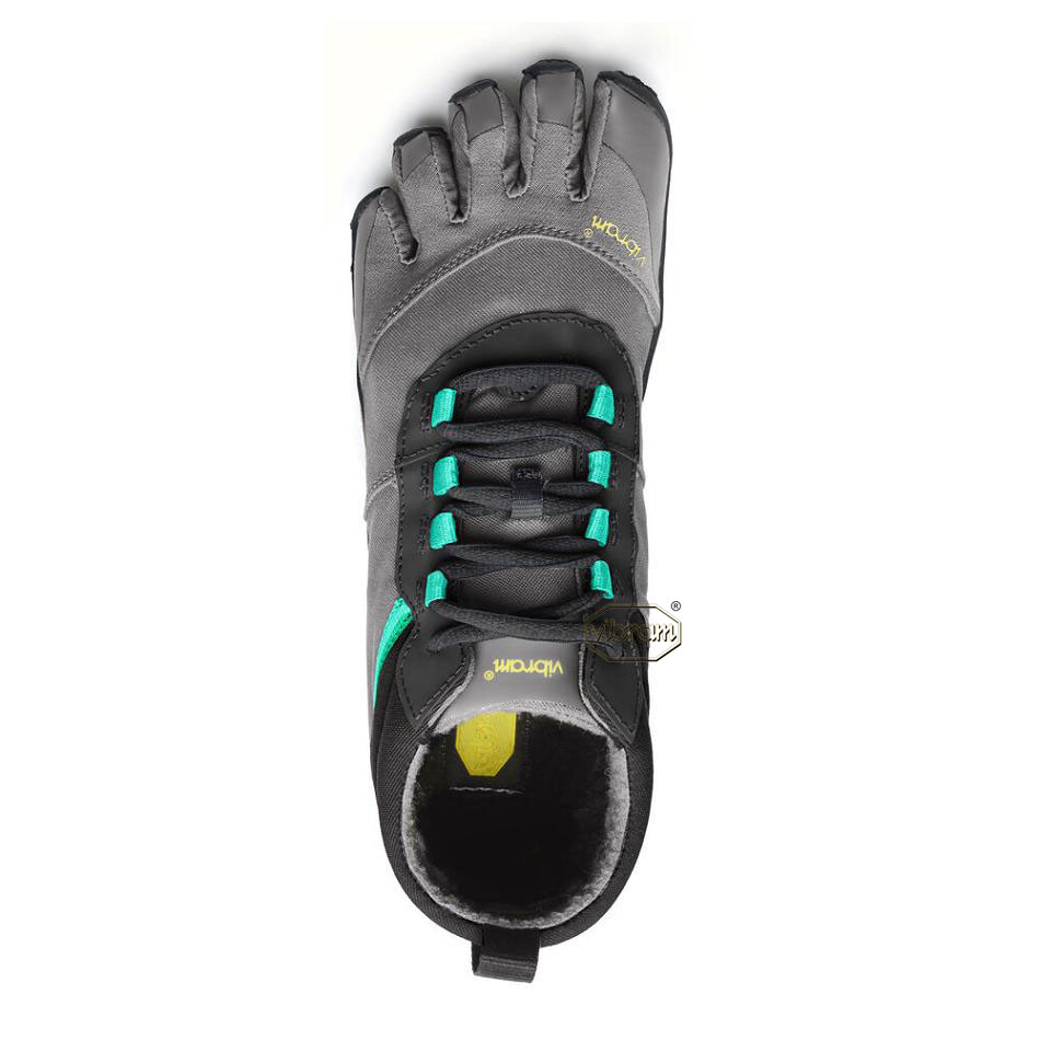 Women's Vibram V-Trek Insulated Hiking Shoes Black / Grey / Green | AUT95